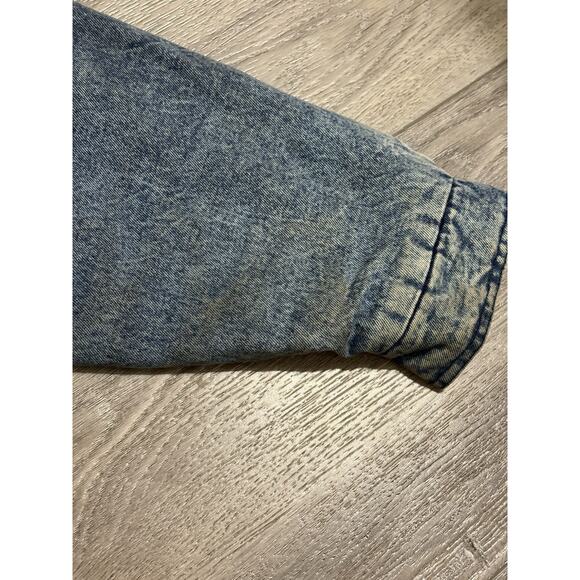 Vintage M.Julian America Full Zip Denim Bomber Jacket Pockets Y2K - Men’s Large - Picture 5 of 13